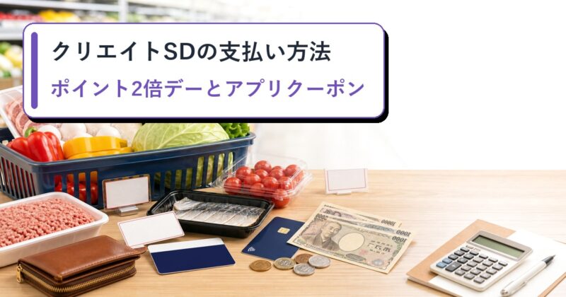 クリエイトSDの支払い方法のアイキャッチ画像